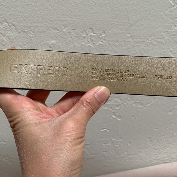 NWT Express leopard genuine calf-hair belt - Picture 6 of 9